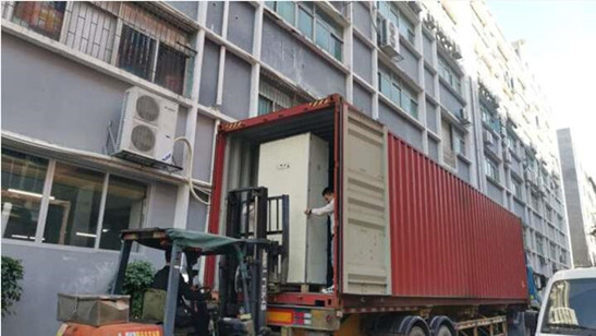 outdoor screen loading 40HQ container